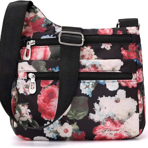 Compact and Versatile Nylon Crossbody Purse for Women - 10.6 x 2.36 x 8.9 In - Picture 1 of 3